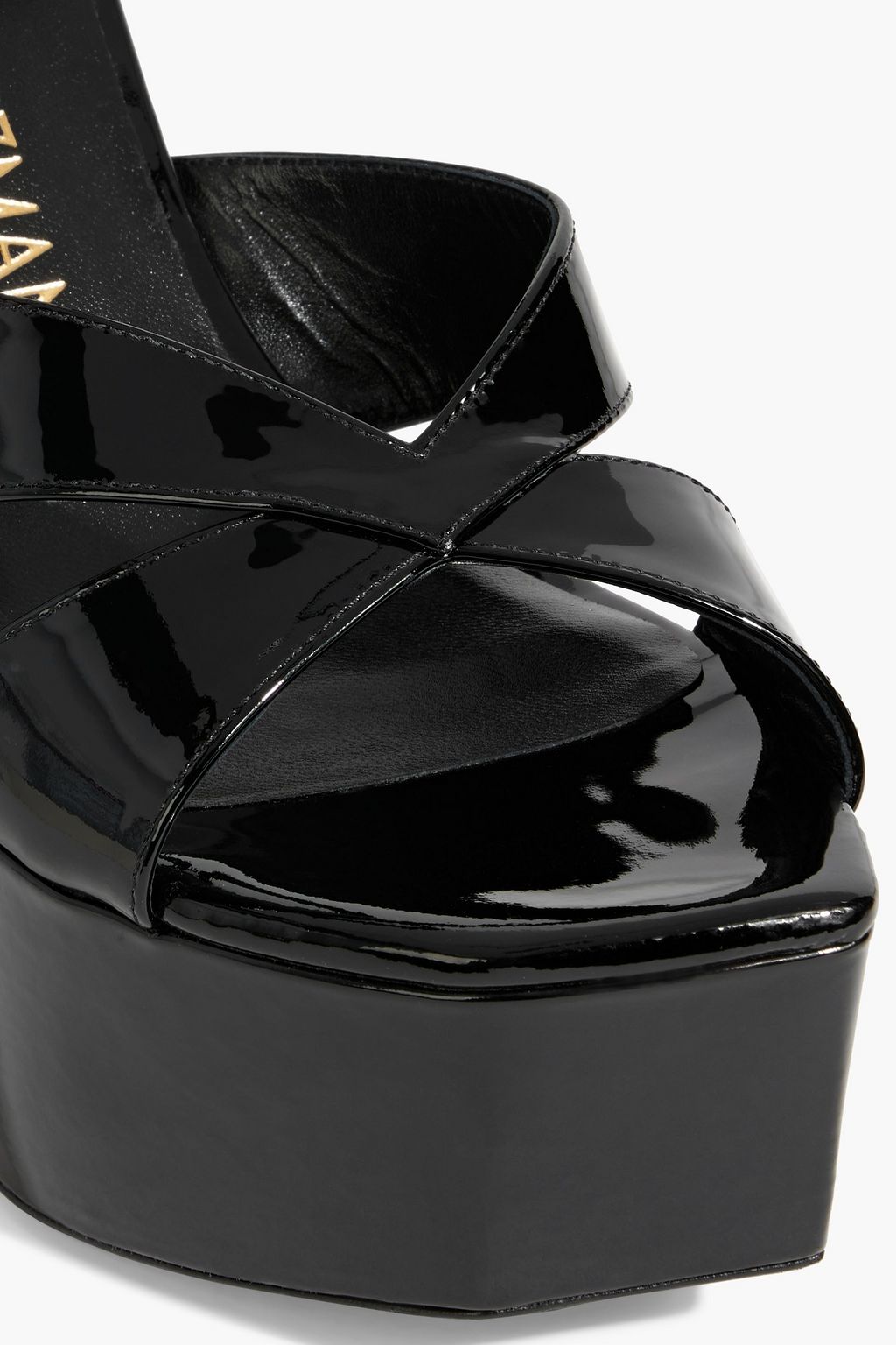 STUART WEITZMAN Miami パテントレザー プラットフォームサンダル