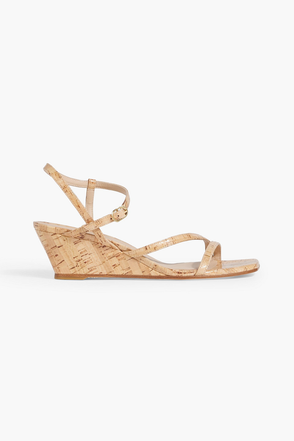 STUART WEITZMAN OASIS 50 CORK WEDGE SANDALS