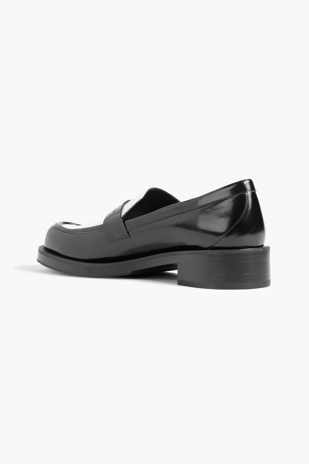 STUART WEITZMAN Palmer two-tone leather loafers