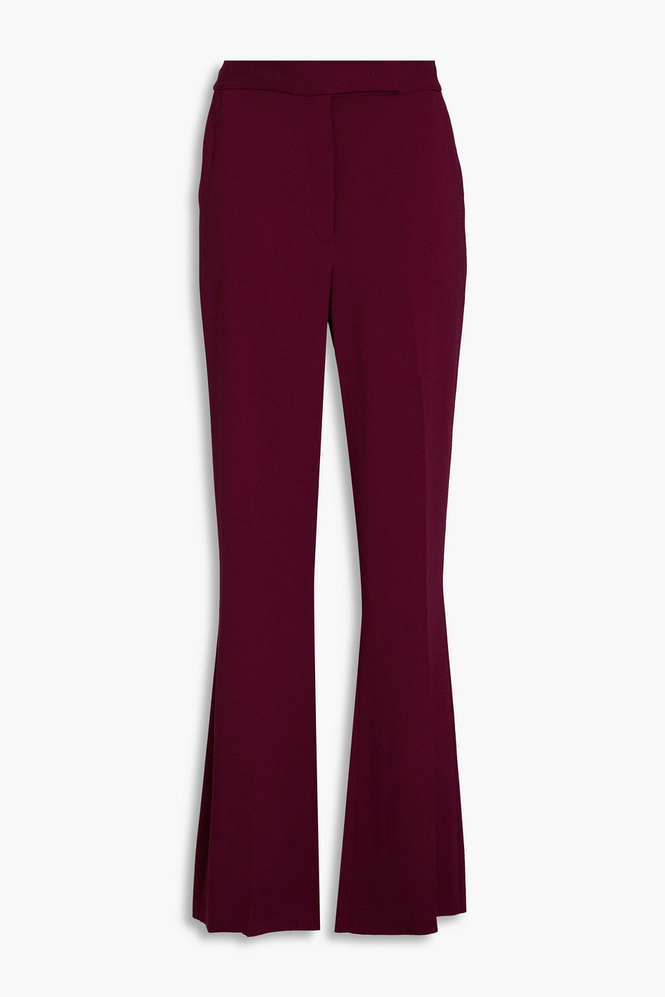 Diane Von Furstenberg Nolan Crepe Flared Pants In Burgundy