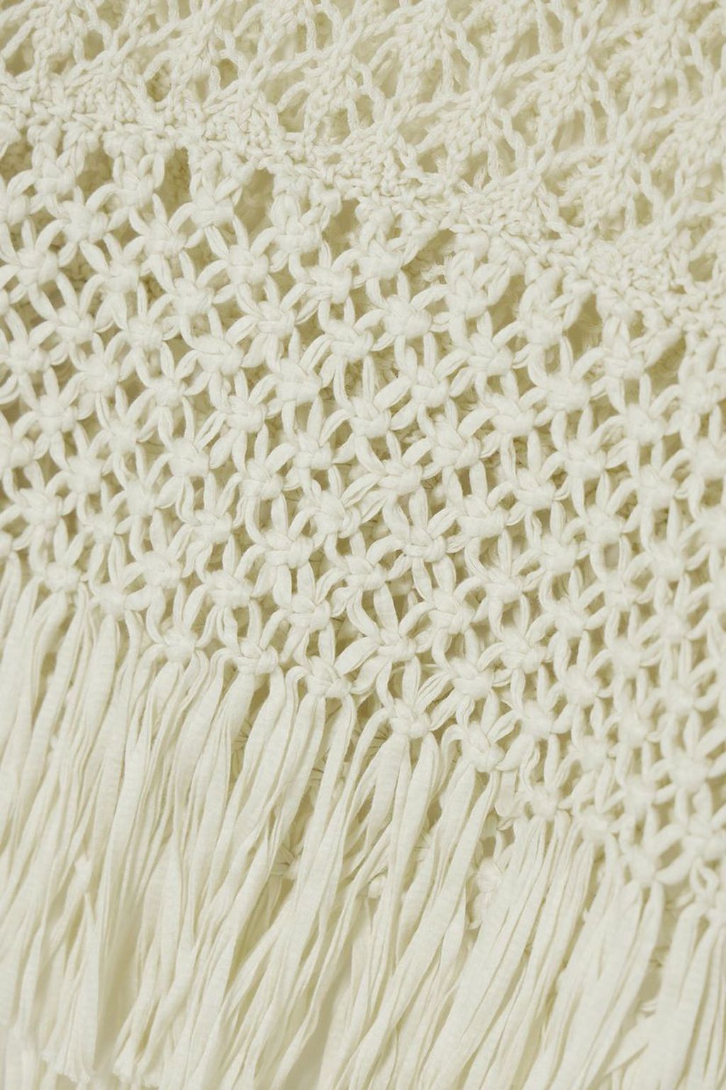 POLO RALPH LAUREN Fringed crocheted and macramé cotton top