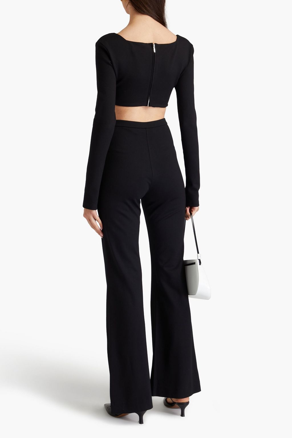 DIANE VON FURSTENBERG Leigh twisted stretch-jersey flared pants
