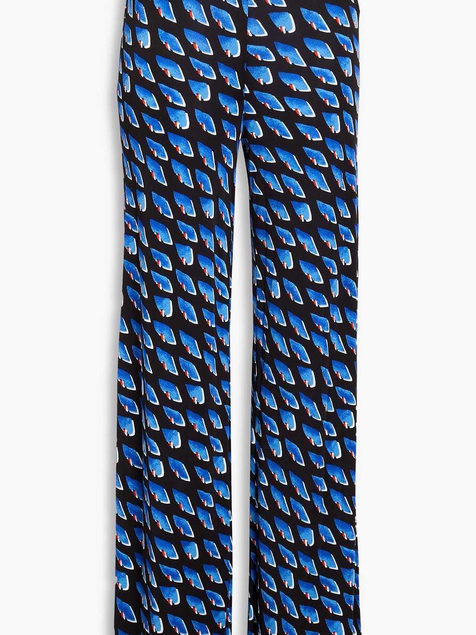holly printed jersey wide-leg pants