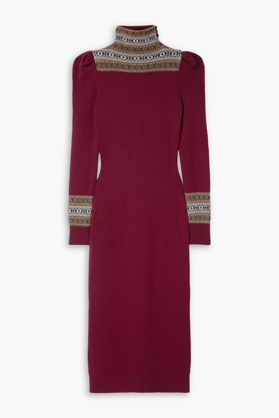 Ralph Lauren Intarsia Cashmere Midi Dress