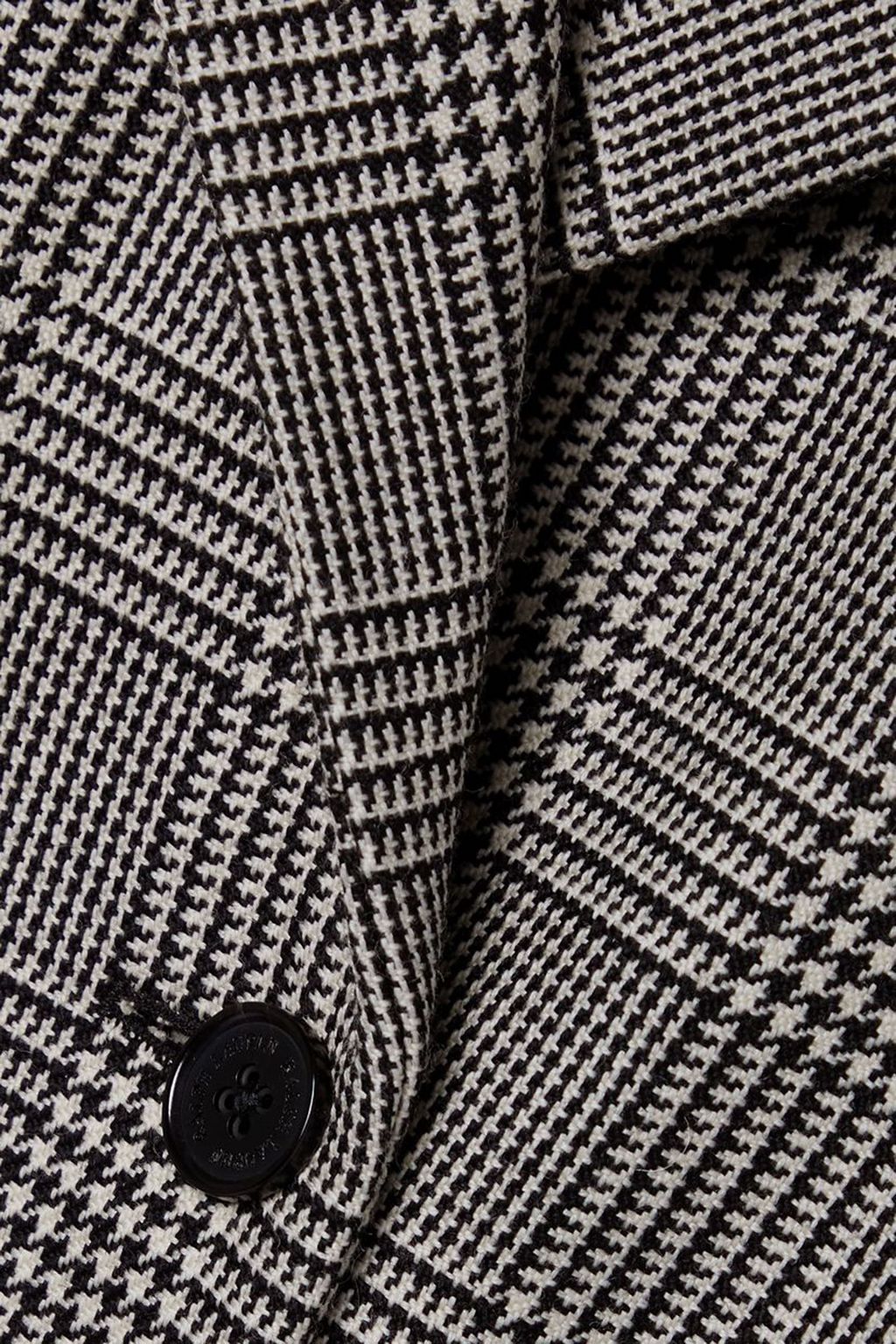 RALPH LAUREN PURPLE LABEL Madelena double-breasted houndstooth wool peplum jacket