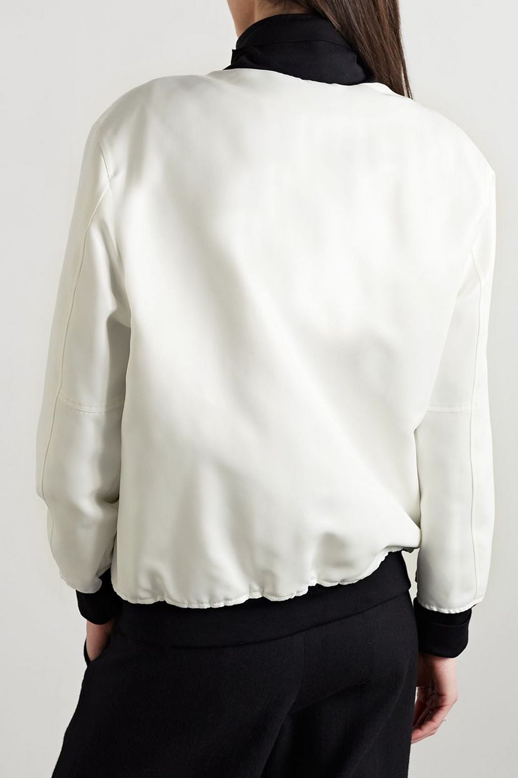RALPH LAUREN COLLECTION Emory embellished satin bomber jacket
