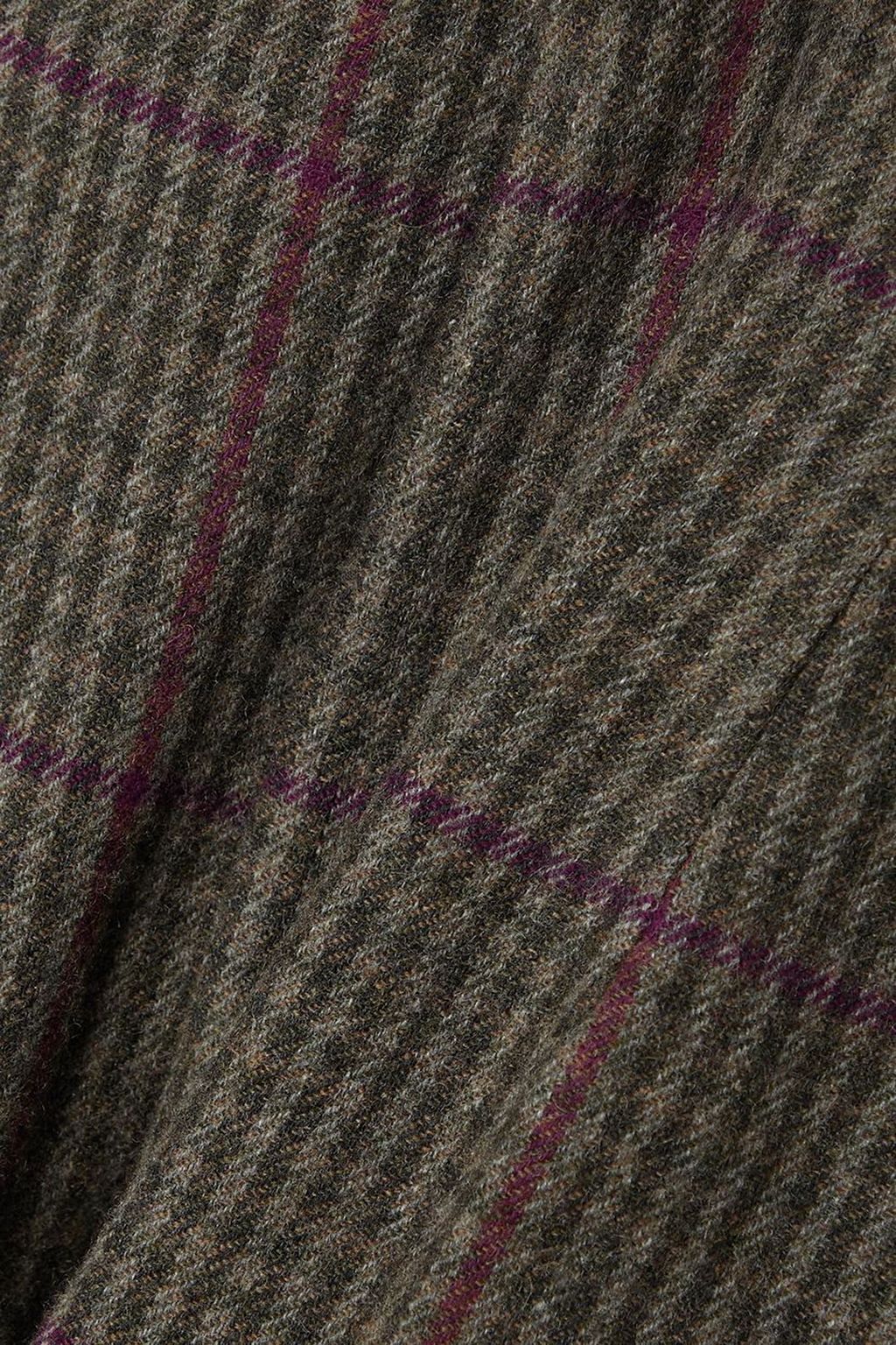 RALPH LAUREN PURPLE LABEL Alisanne checked wool and cashmere-blend slim-leg pants