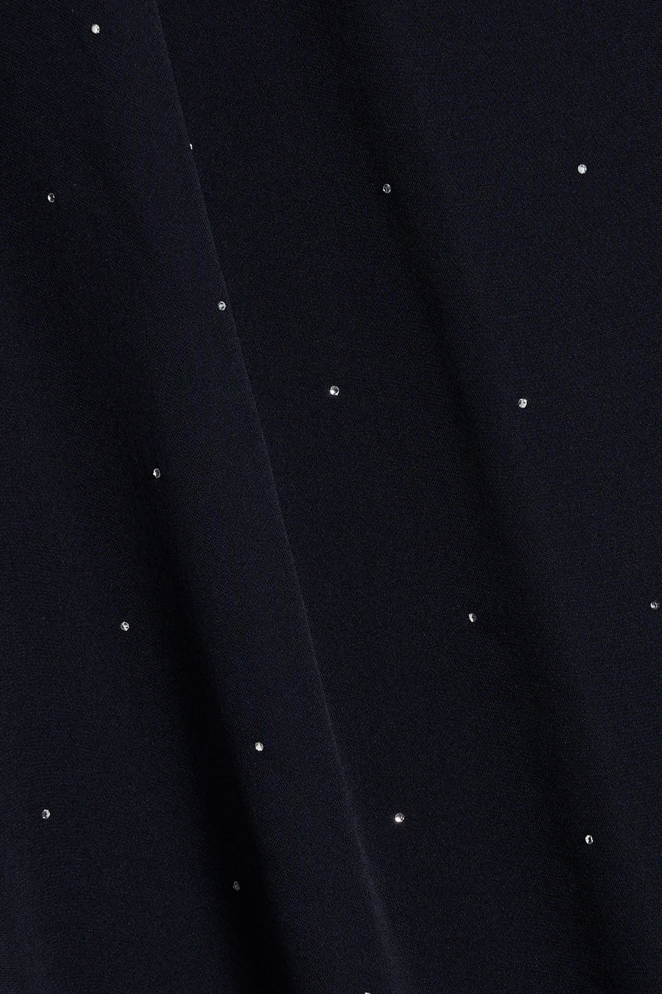 A.l.c Amelia Crystal-embellished Silk-chiffon Top In Navy