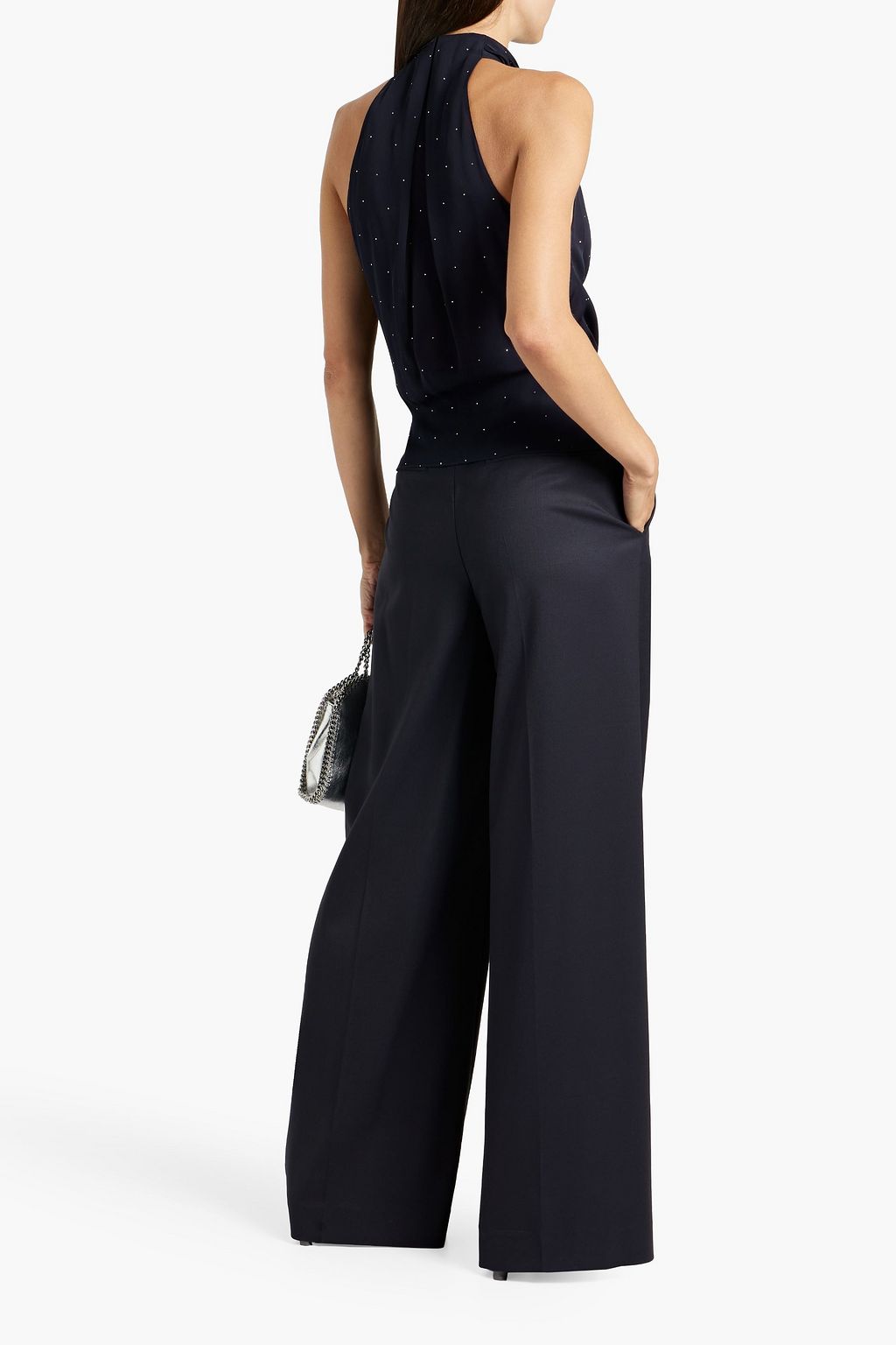 A.L.C. Amelia crystal-embellished silk-chiffon top