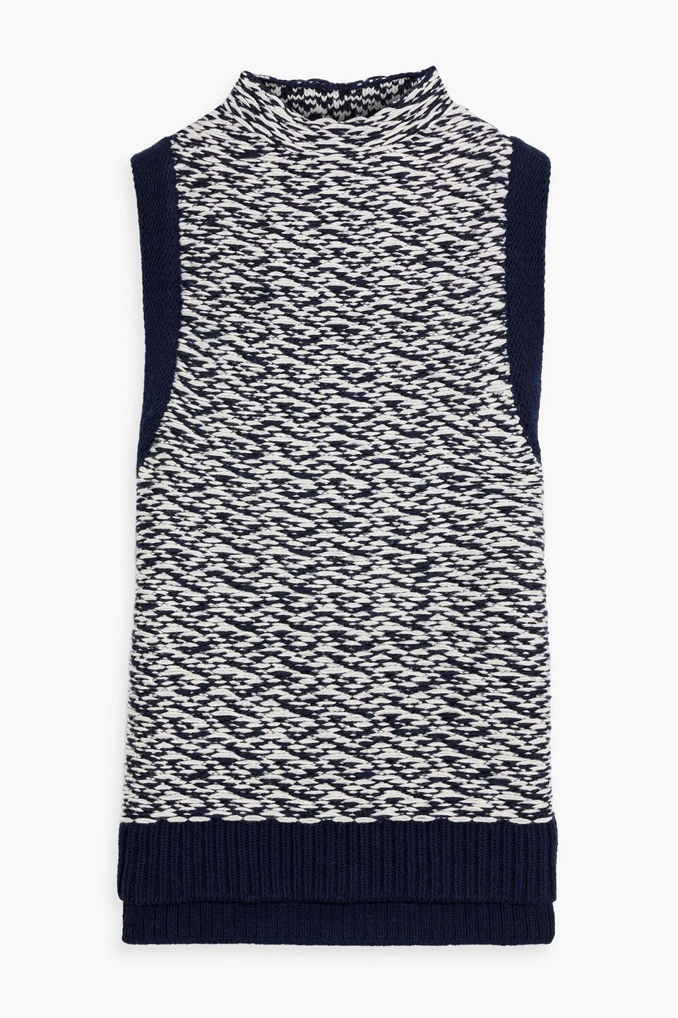 3.1 Phillip Lim Jacquard-knit Wool Vest In Navy