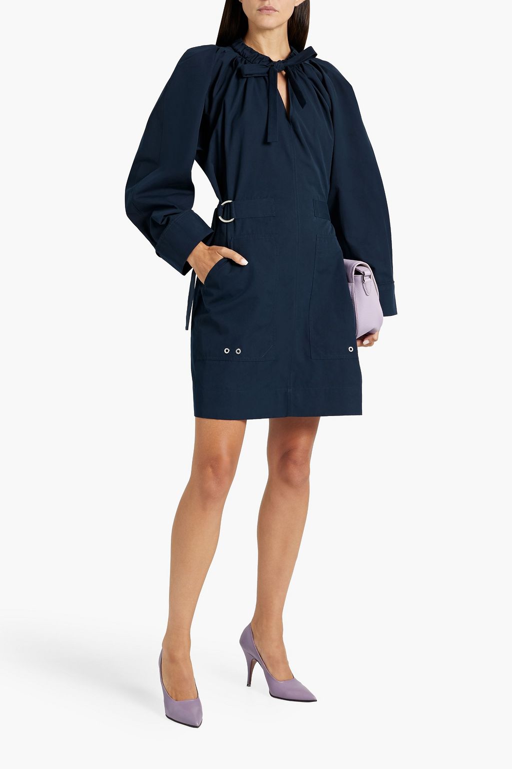 3.1 PHILLIP LIM Belted cotton Oxford mini dress