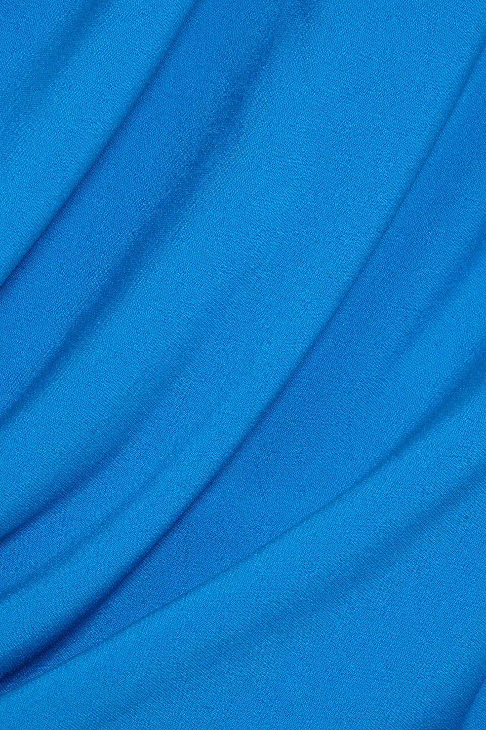 Helmut Lang One-shoulder Ruched Crepe Top In Azure