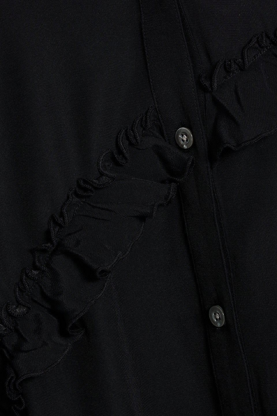 Shop 3.1 Phillip Lim Ruffled Crepe Shirt In Black