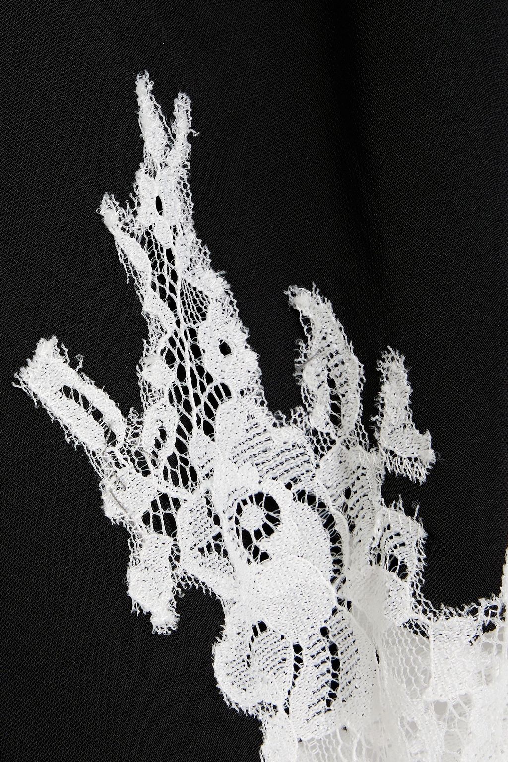 3.1 PHILLIP LIM Lace-trimmed crepe shirt