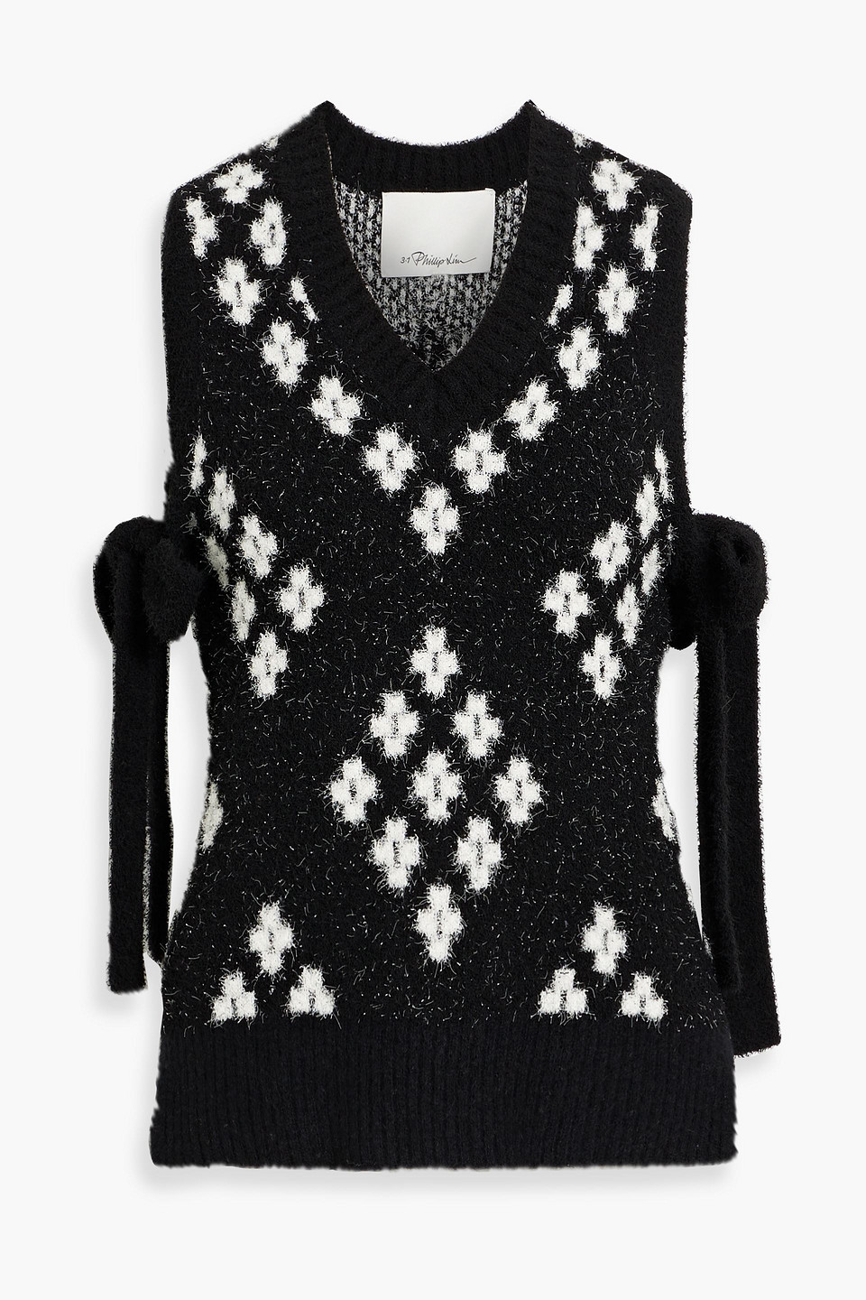 3.1 Phillip Lim Jacquard-knit Vest In Black