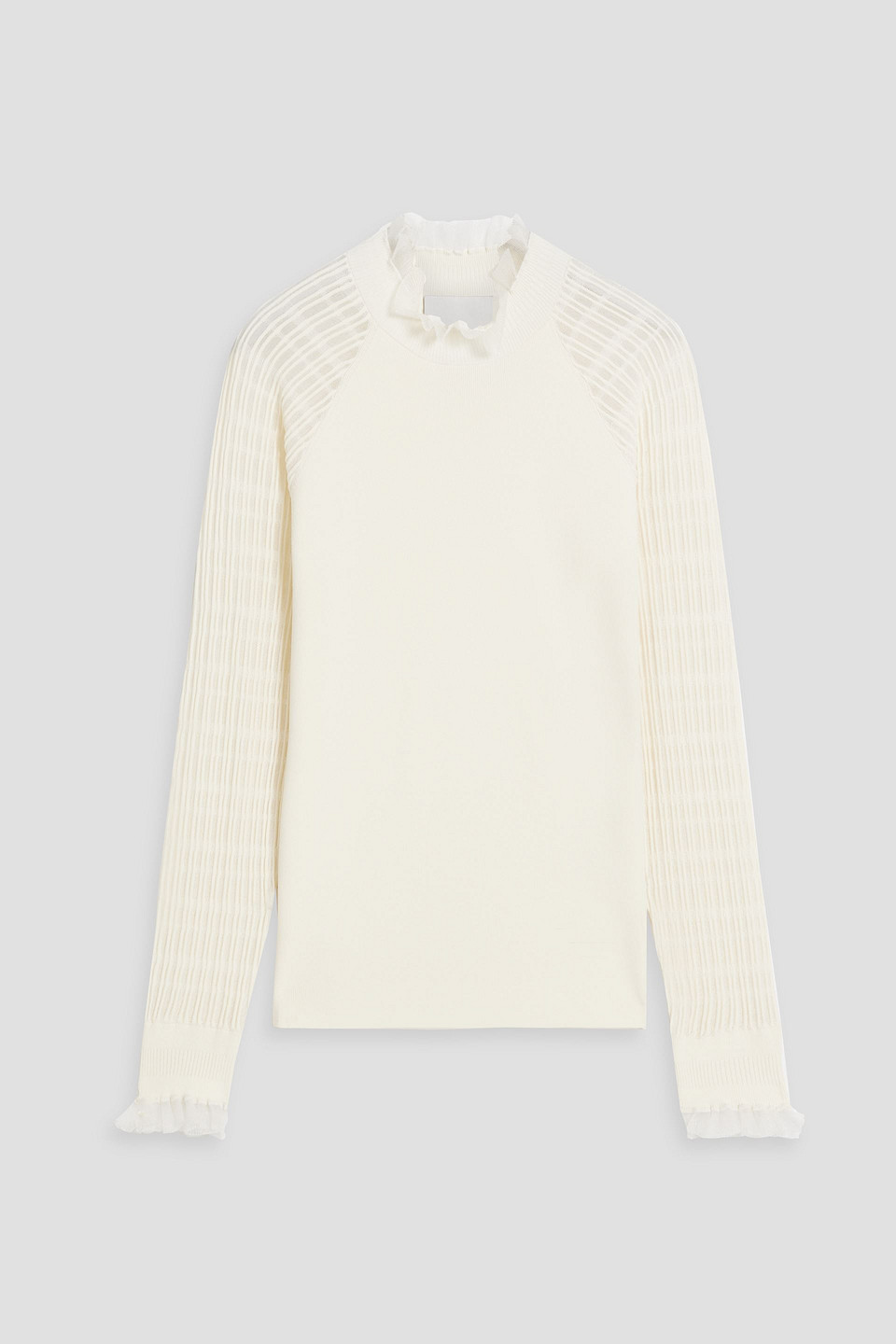 3.1 Phillip Lim Ribbed Stretch-knit Top In Cream