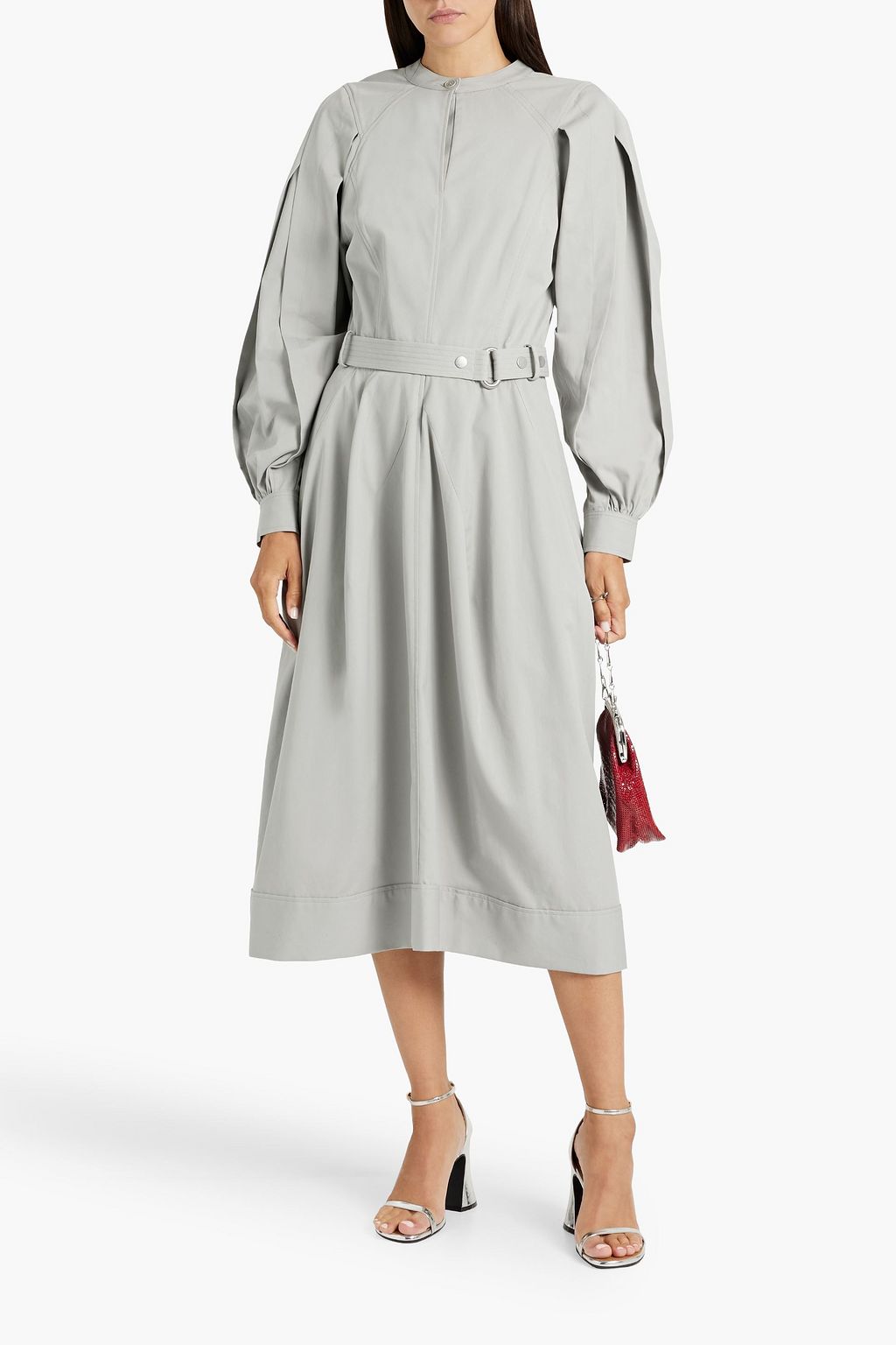 3.1 PHILLIP LIM Belted cotton-poplin midi dress