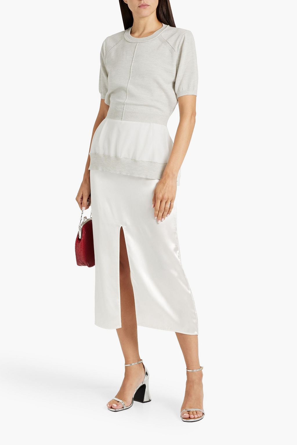 3.1 PHILLIP LIM Chiffon and wool-blend top