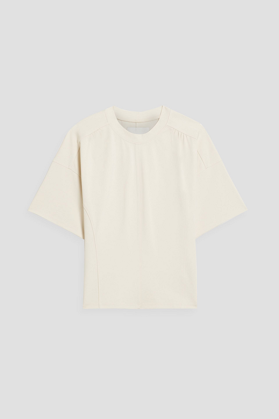 3.1 Phillip Lim Gathered Jersey T-shirt In Ecru