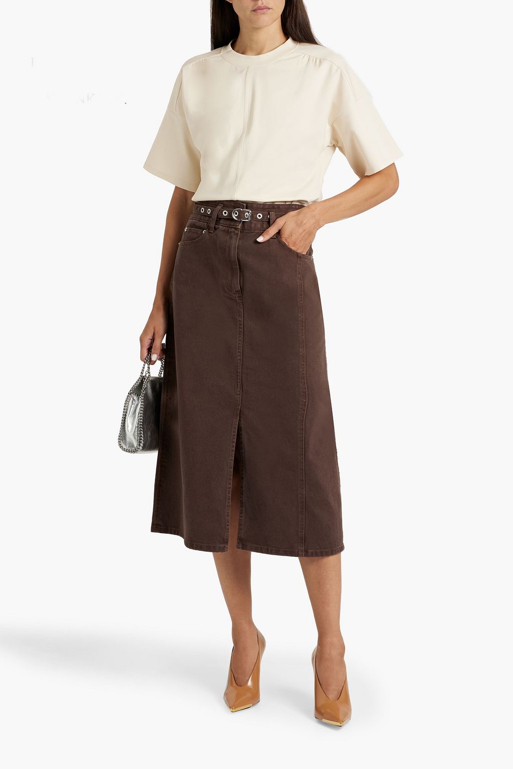 3.1 PHILLIP LIM Gathered jersey T-shirt