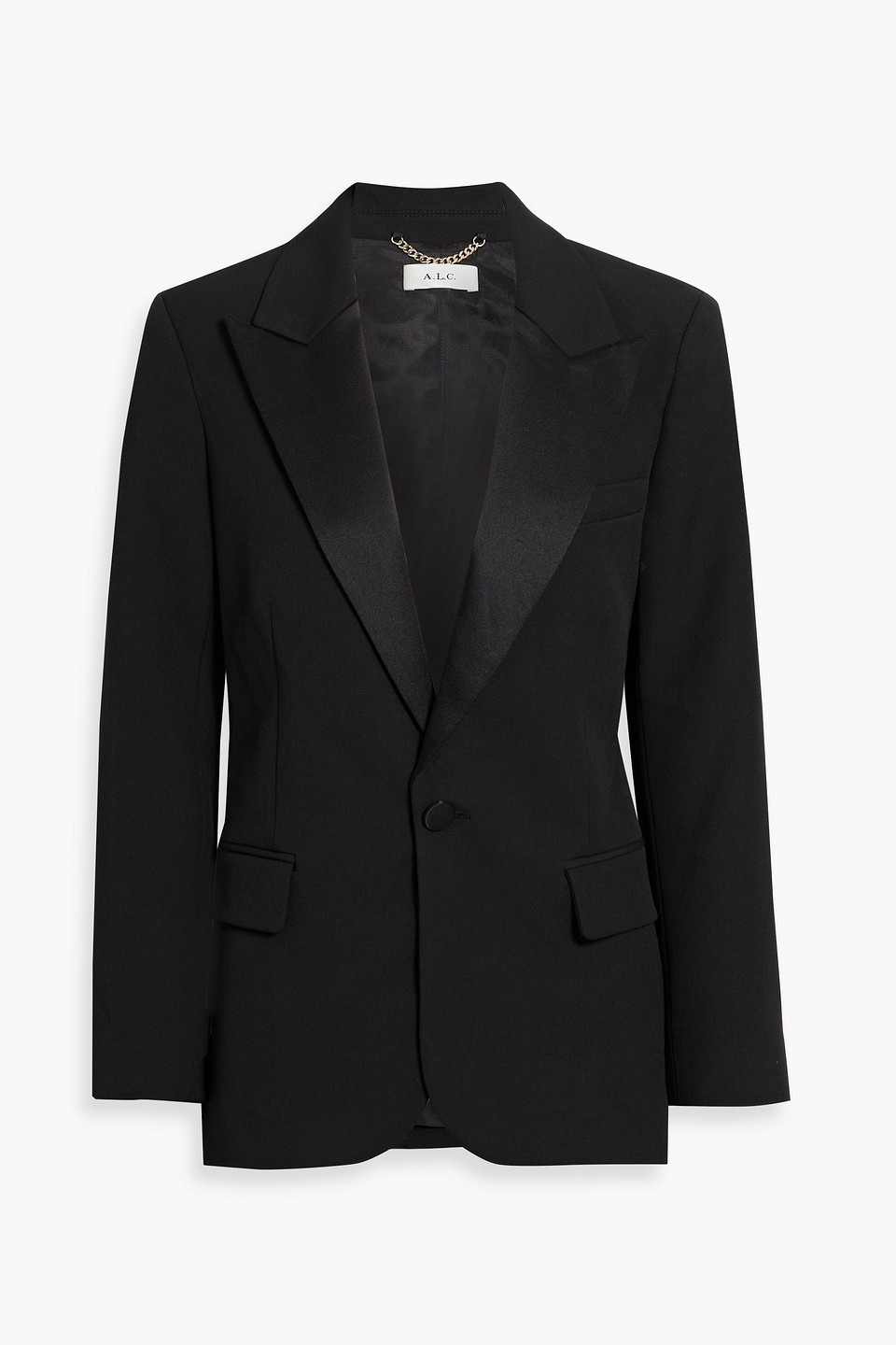 A.l.c . Satin Back Crepe Bishop Ii Jacket In Black