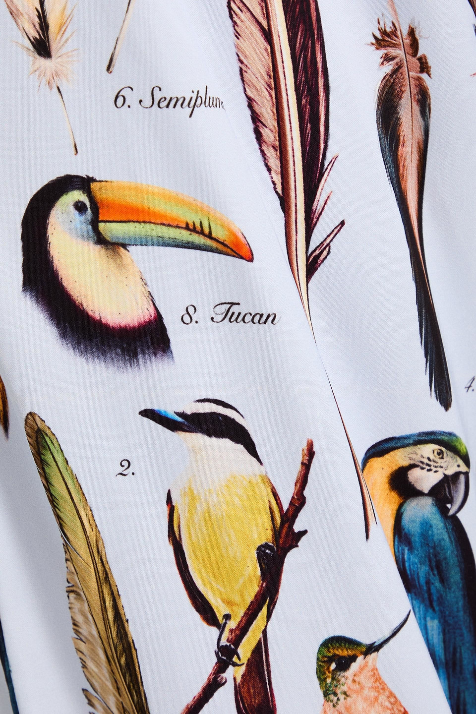 AGUA BY AGUA BENDITA MEMORIA PLUMA PRINTED SATIN WIDE-LEG PANTS