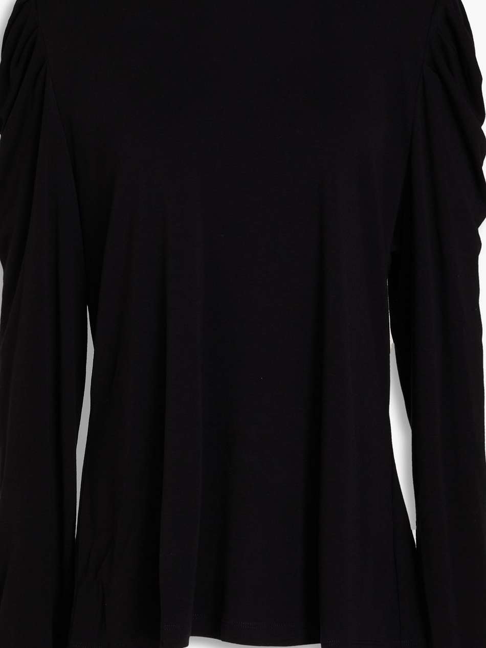 doha stretch lyocell and wool-blend jersey turtleneck top