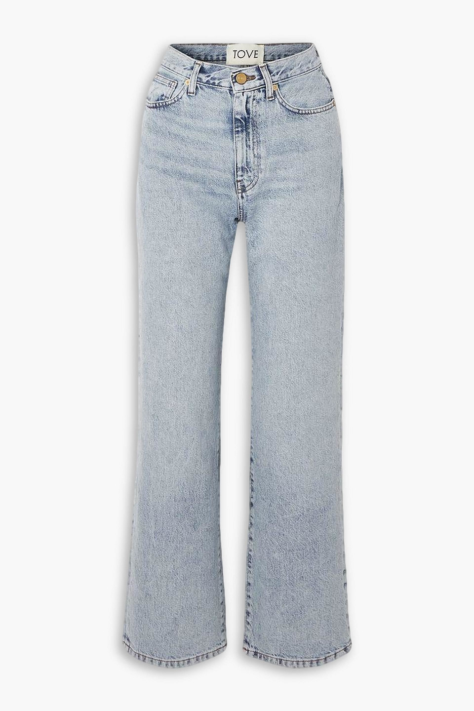 Tove Sofie Mid-rise Wide-leg Recycled Jeans In Light Denim