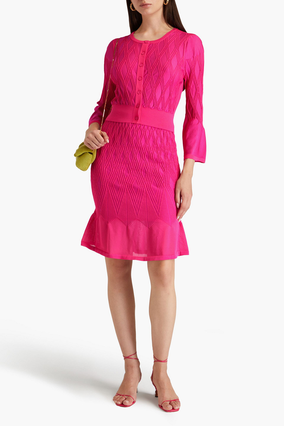 DIANE VON FURSTENBERG AVA FLUTED KNITTED SKIRT