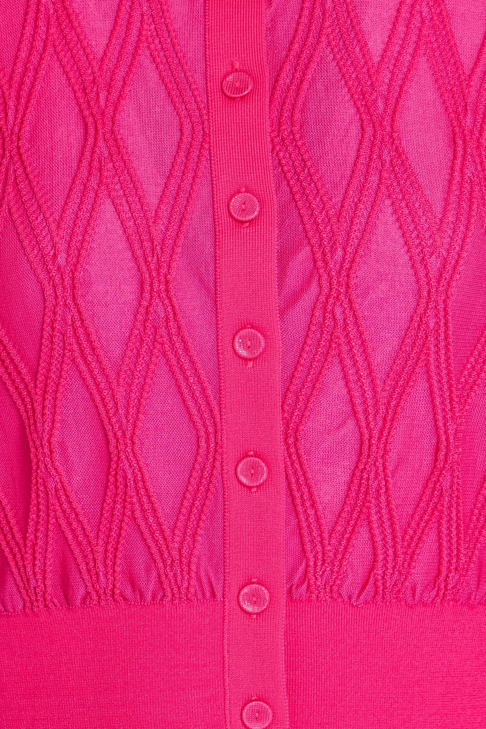 Diane Von Furstenberg Charlie Cropped Knitted Cardigan In Fuchsia