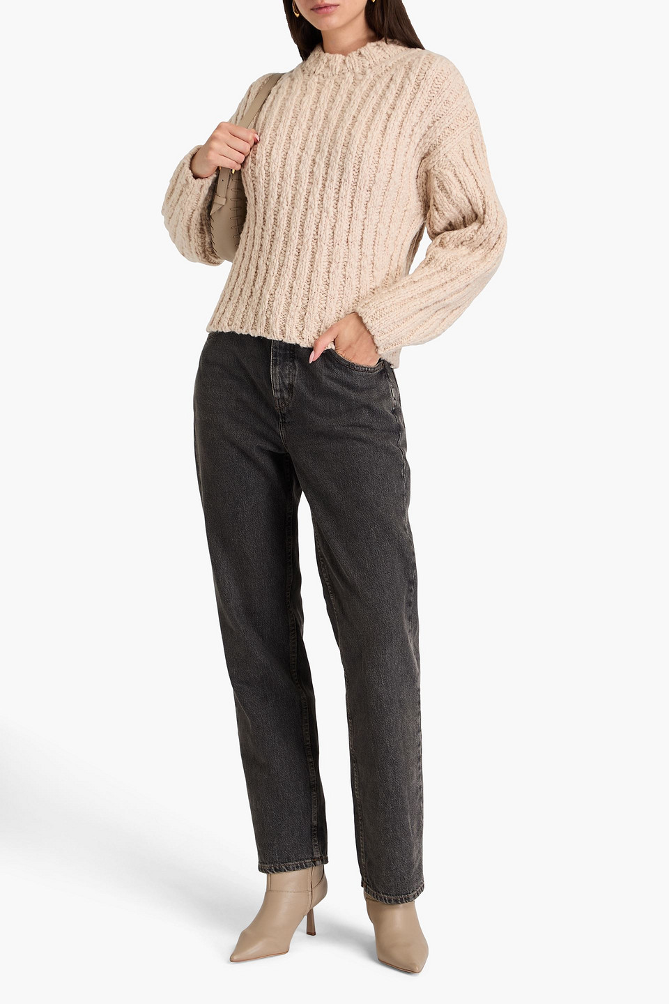  Iro - Pullover Aus Einer Gerippten Wollmischung - Neutral - S 