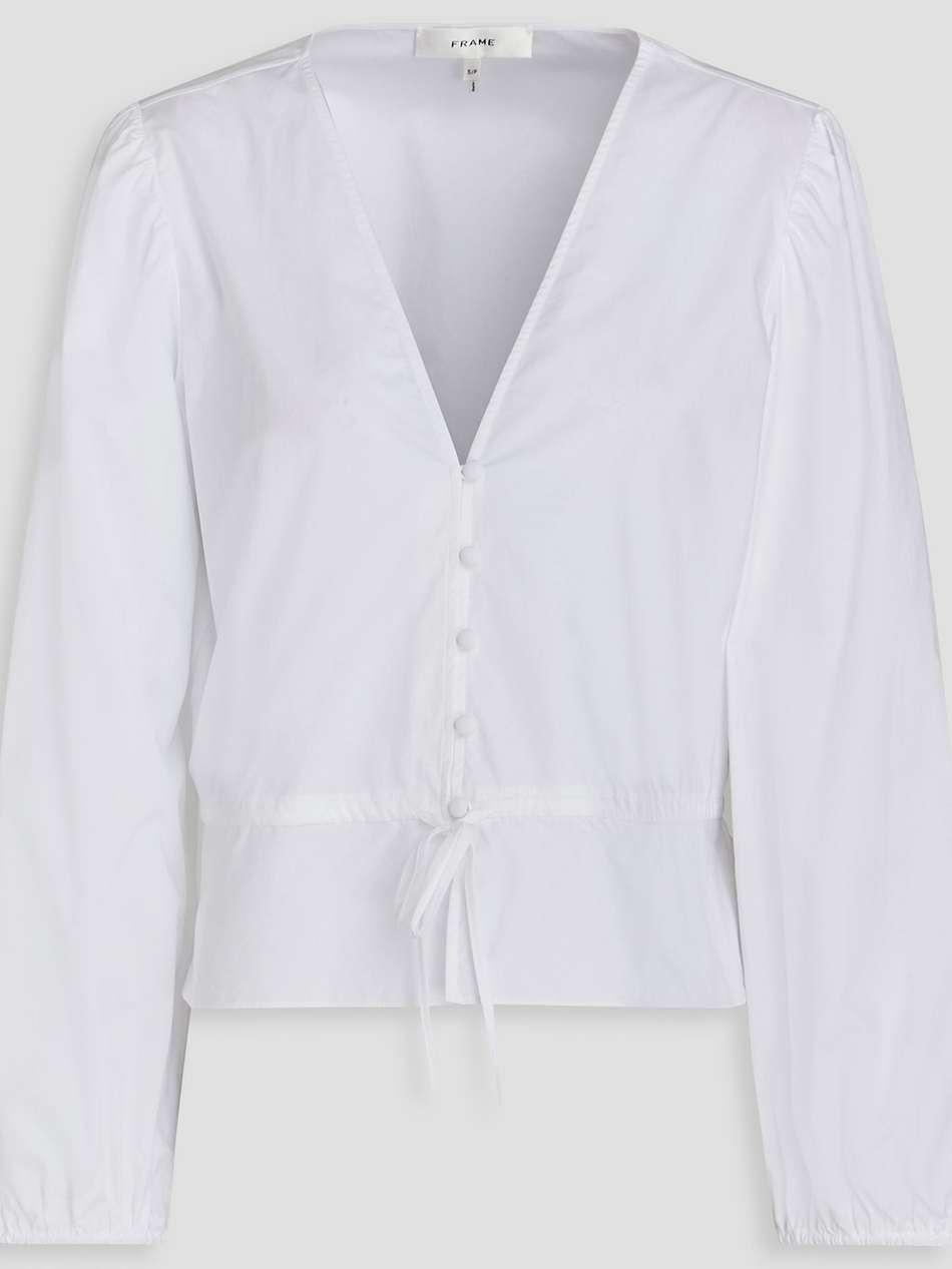 cotton-poplin blouse
