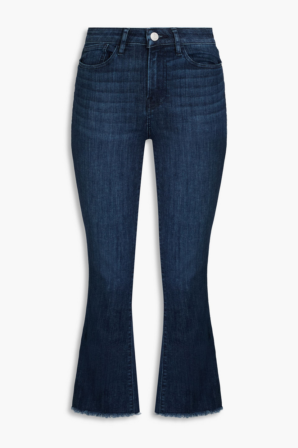 Frame Le Crop Mini Boot High-rise Bootcut Jeans In Dark Denim