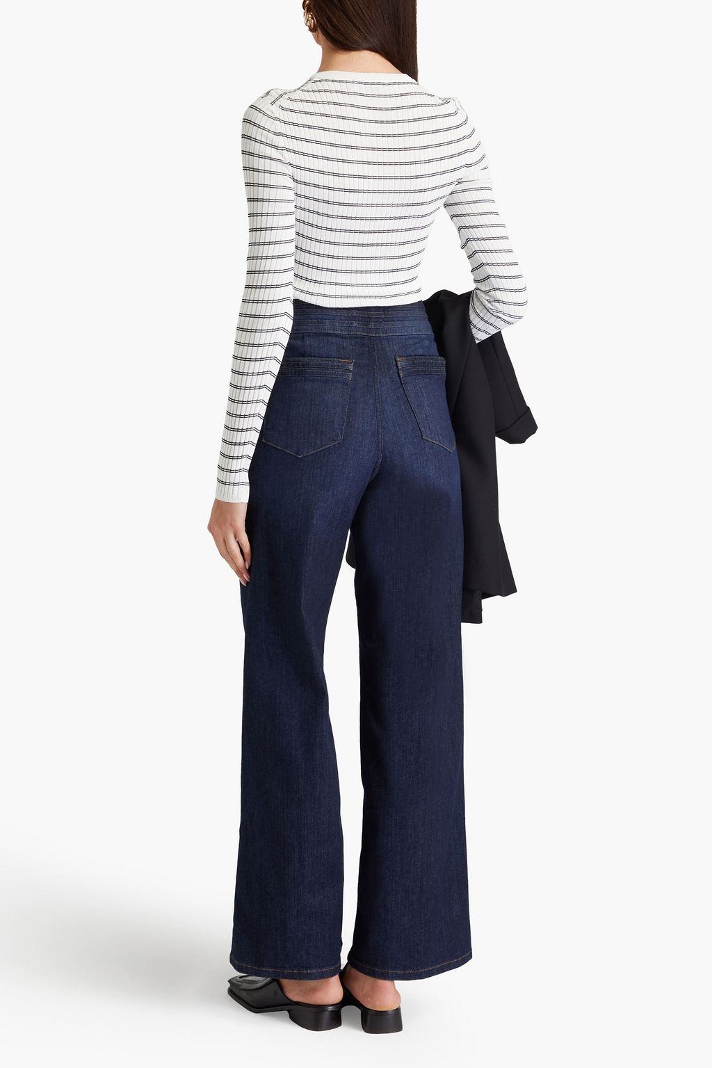 FRAME Le Slim high-rise wide-leg jeans