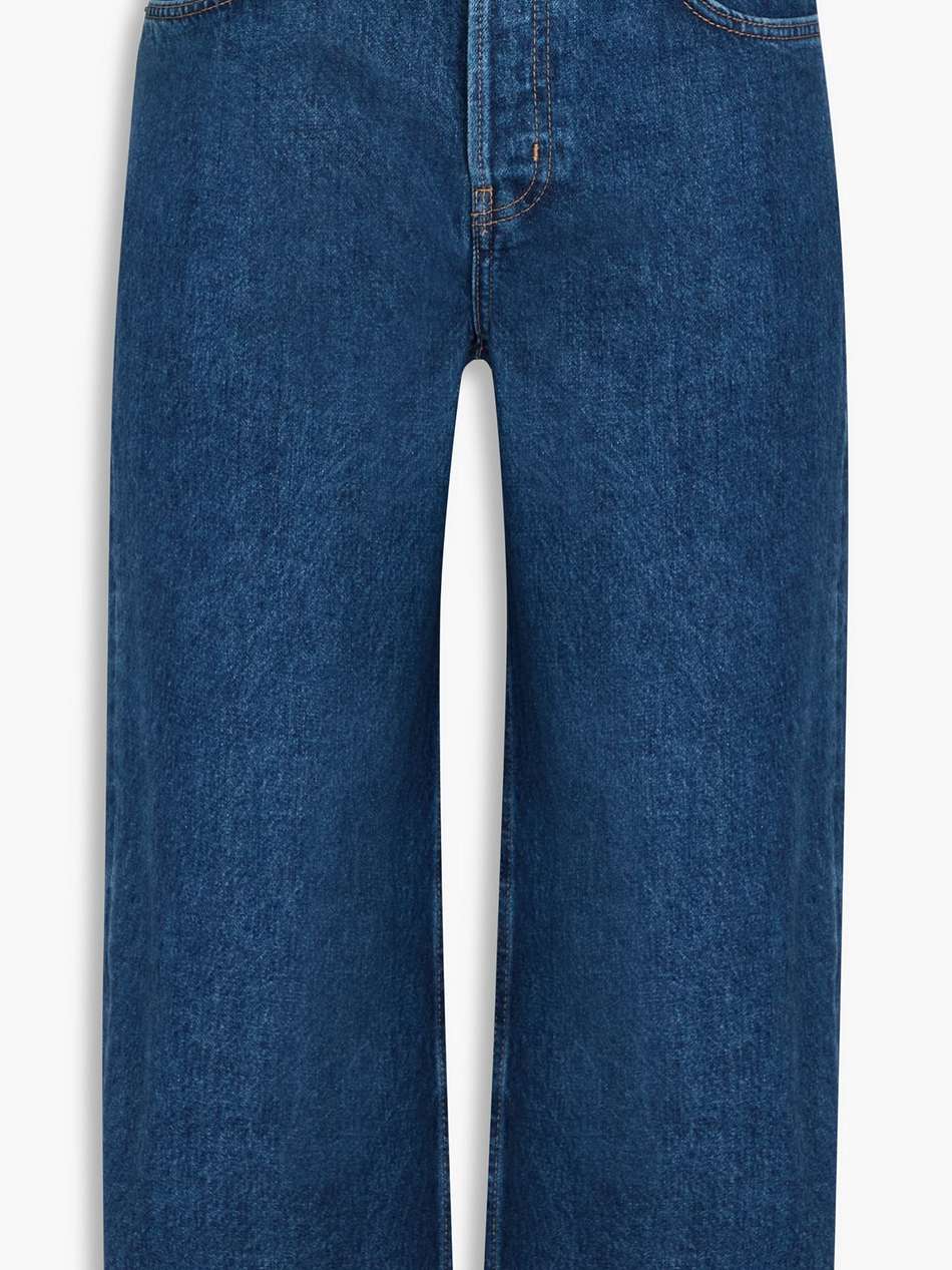 cropped high-rise straight-leg jeans