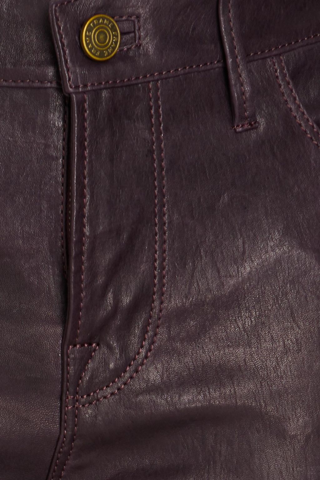 FRAME بنطلون Le Crop Mini Boot بقصّة بوت كت من الجلد