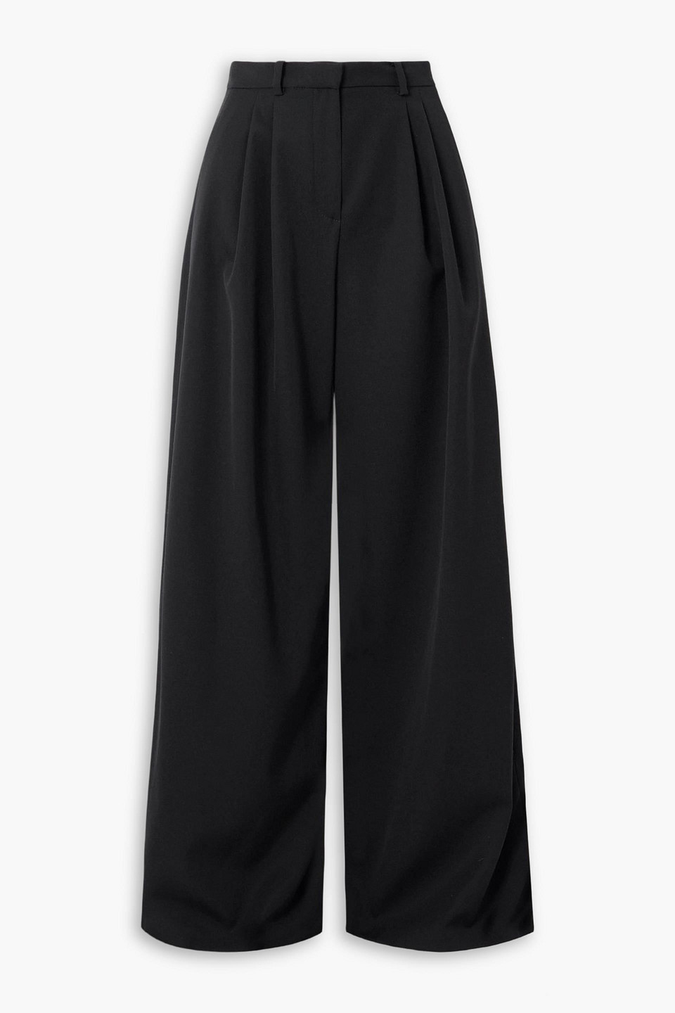 magda butrym - pleated wool-twill wide-leg pants - black - fr 36