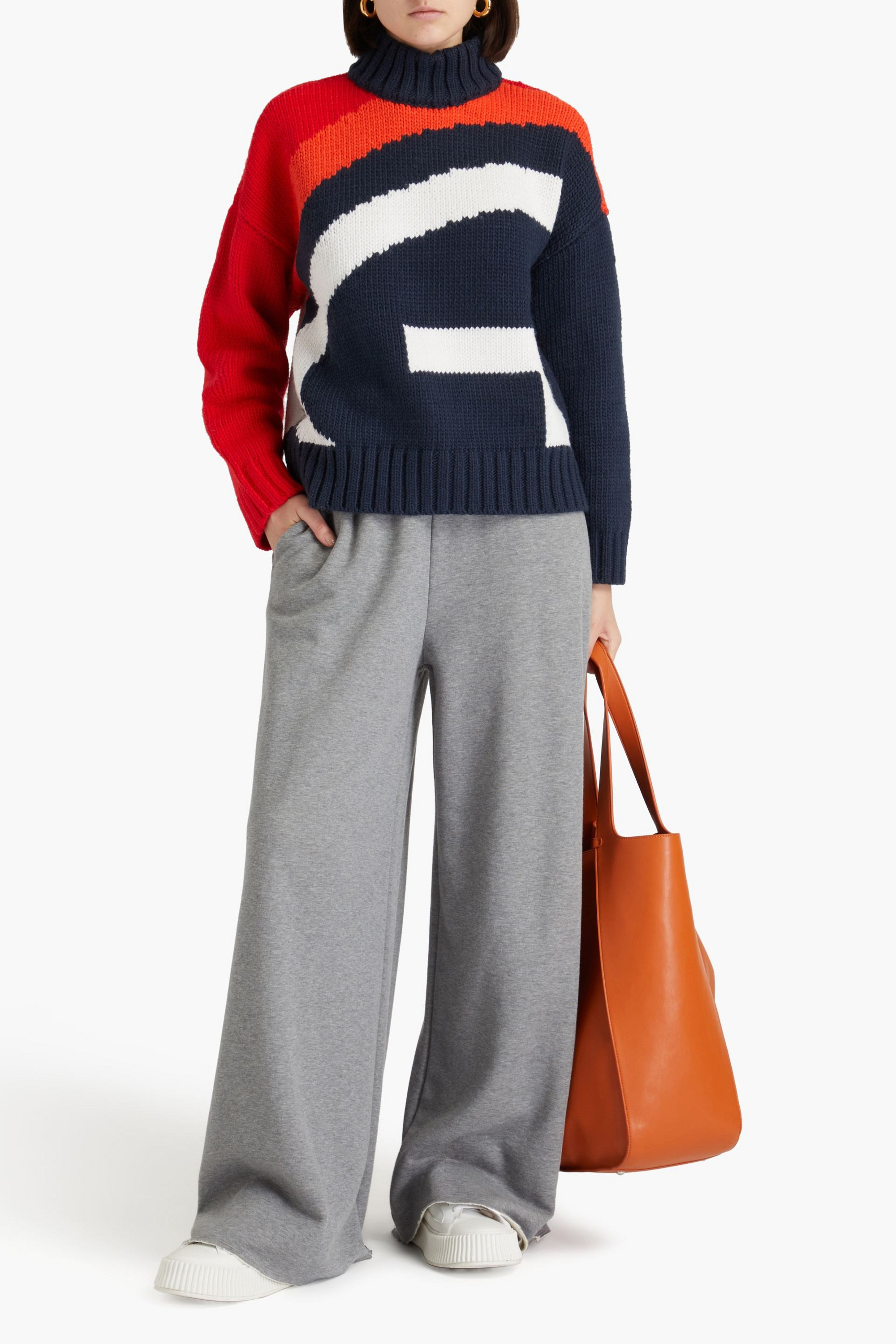 GOLDBERGH Gabby intarsia-knit turtleneck sweater