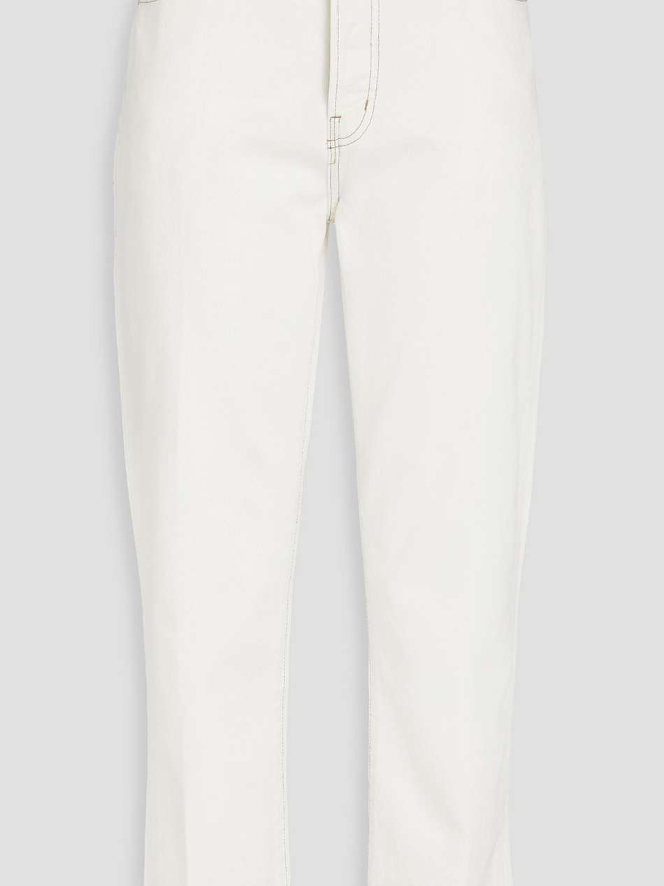 le mec cropped high-rise straight-leg jeans