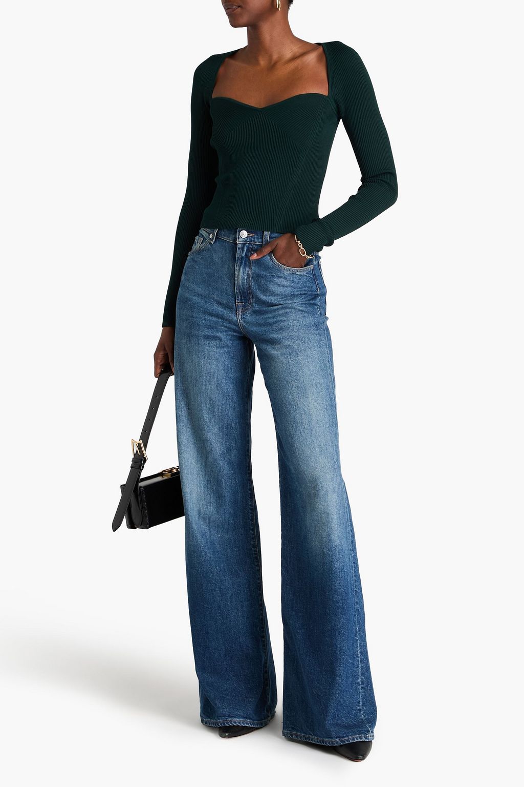 SIMKHAI Giuliana ribbed-knit top