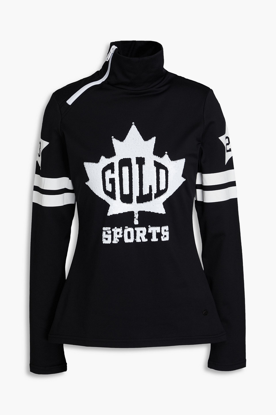 Goldbergh Sequin-embellished Tech-jersey Base Layer In Black