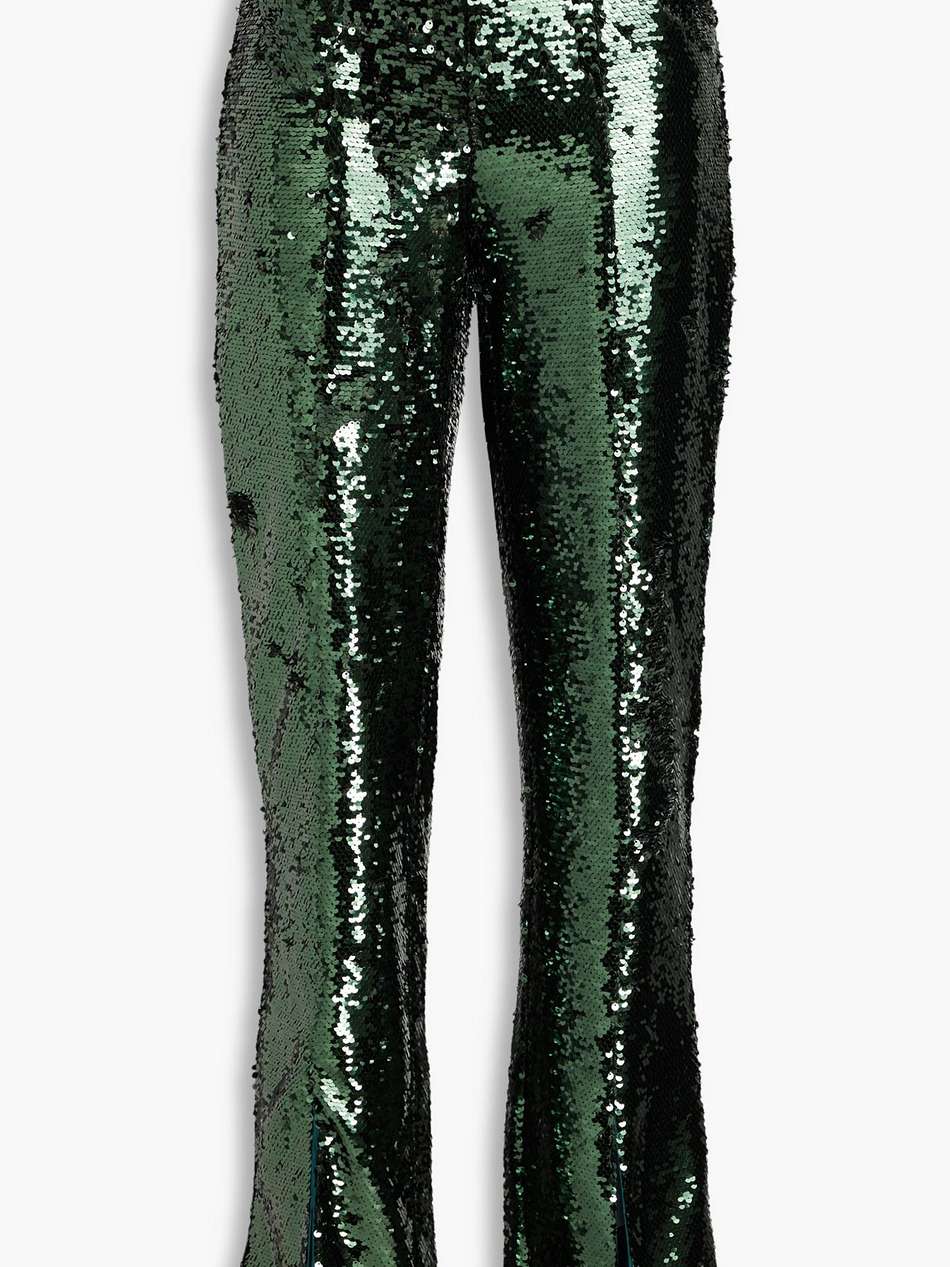 ariah sequined tulle straight-leg pants