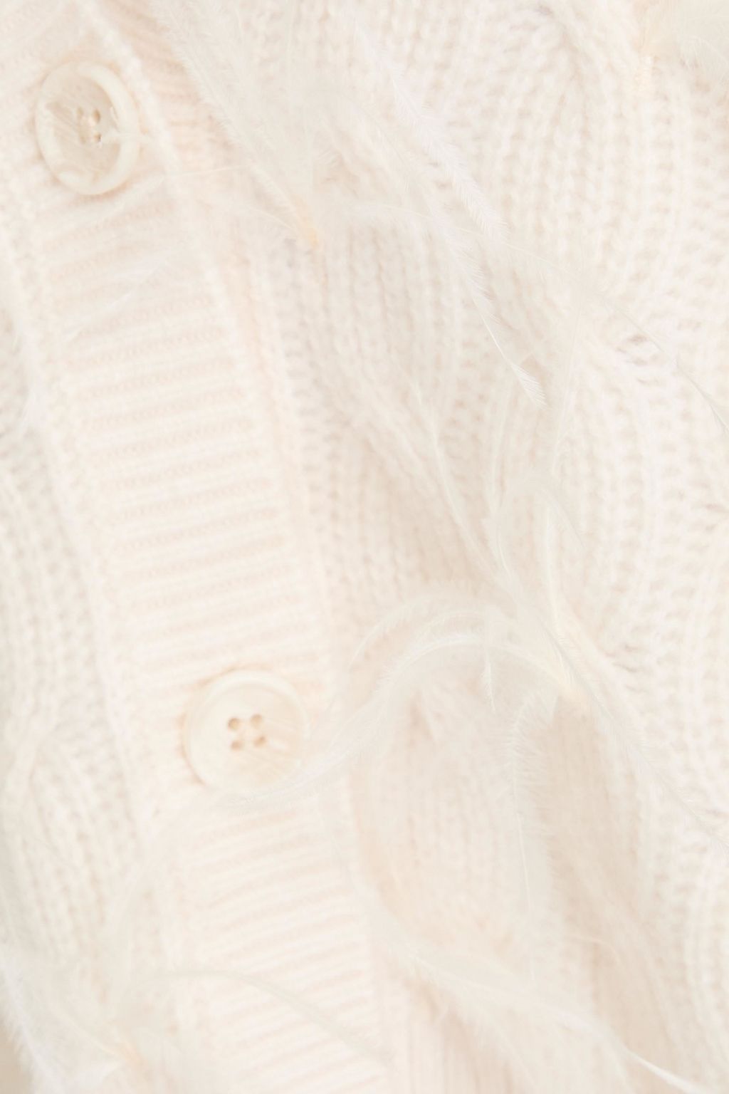 SIMKHAI Andres Cardigan aus einer Woll-Kaschmirmischung mit Zopfstrickmuster
