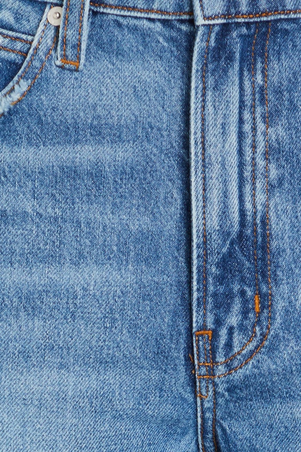 FRAME جينز قصير وبقصة مسترخية بأرجل مستقيمة وخصر متوسط الارتفاع
