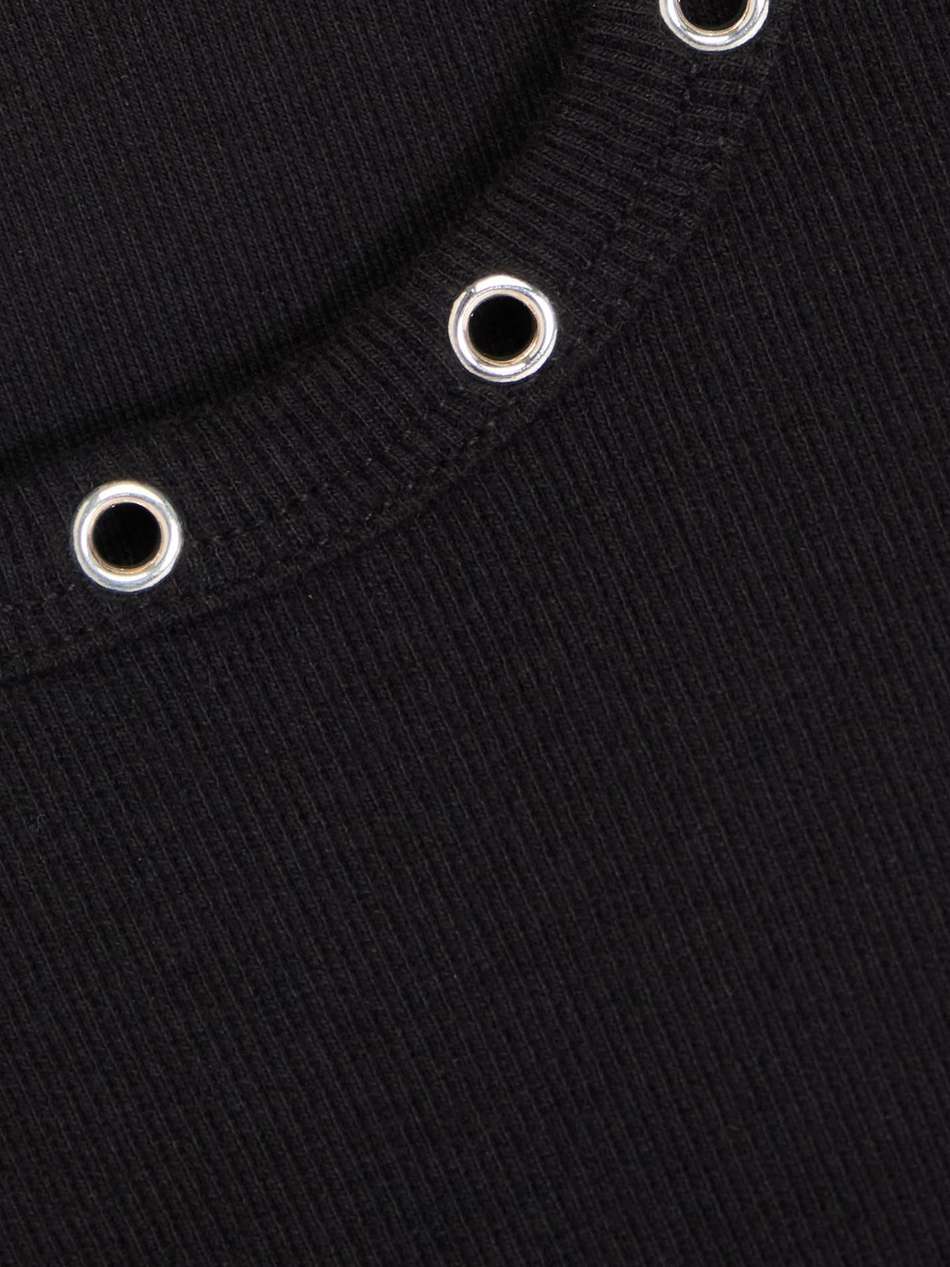 eyelet-embellished stretch-cotton jersey mini dress