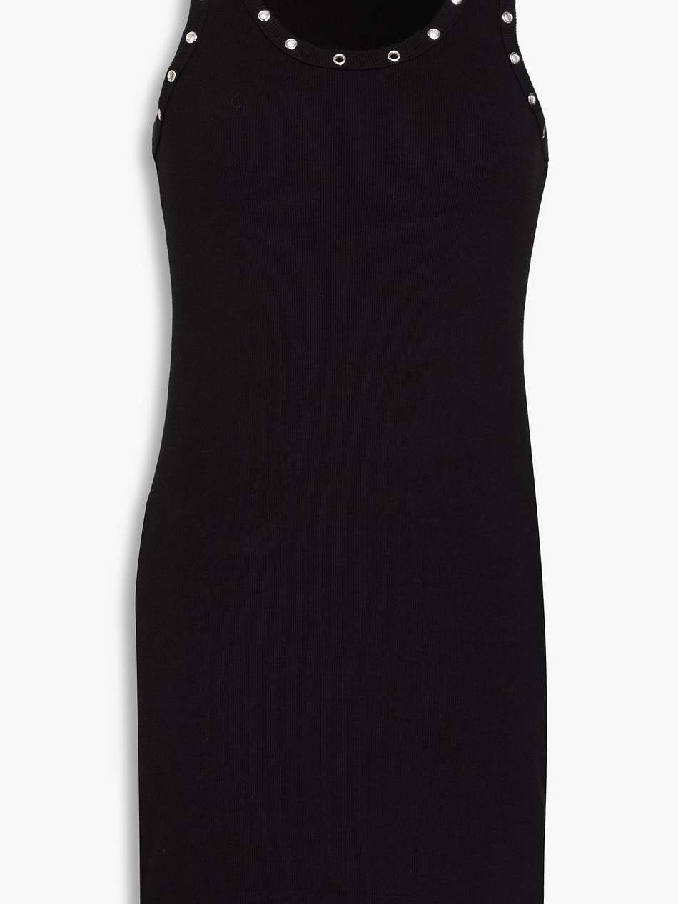 eyelet-embellished stretch-cotton jersey mini dress