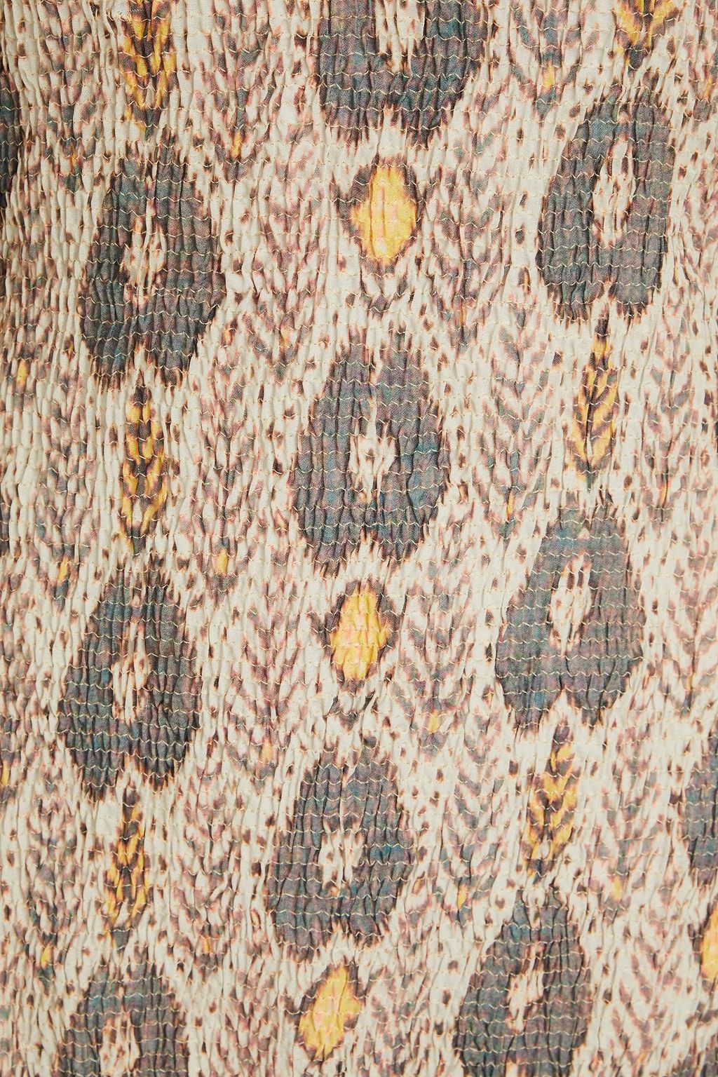 ANTIK BATIK فستان قصير من الحرير الصيني مزين بطبعة حيوانات وبتأثير مزموم