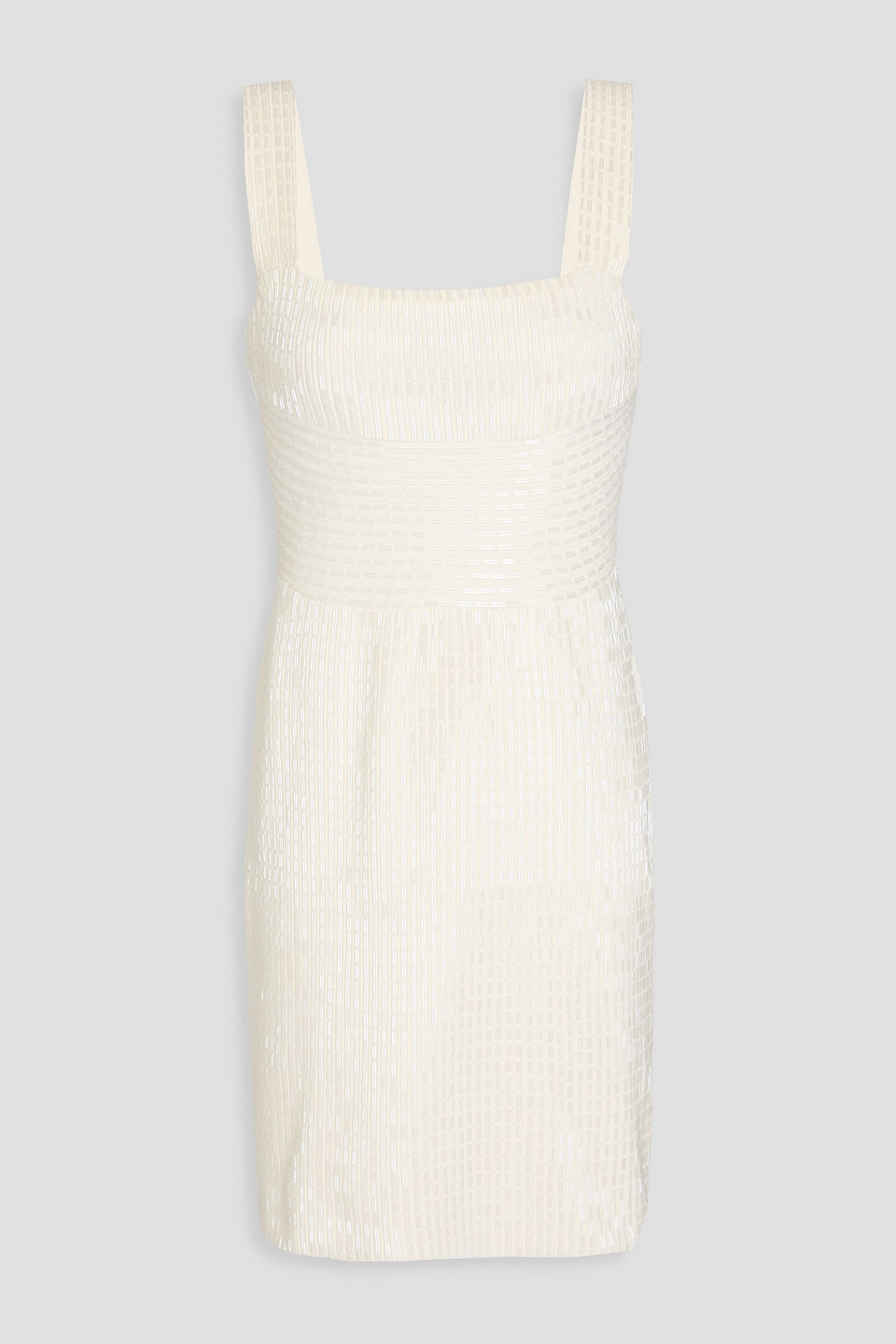 Simkhai Jayde Bead-embellished Knitted Mini Dress In Ivory