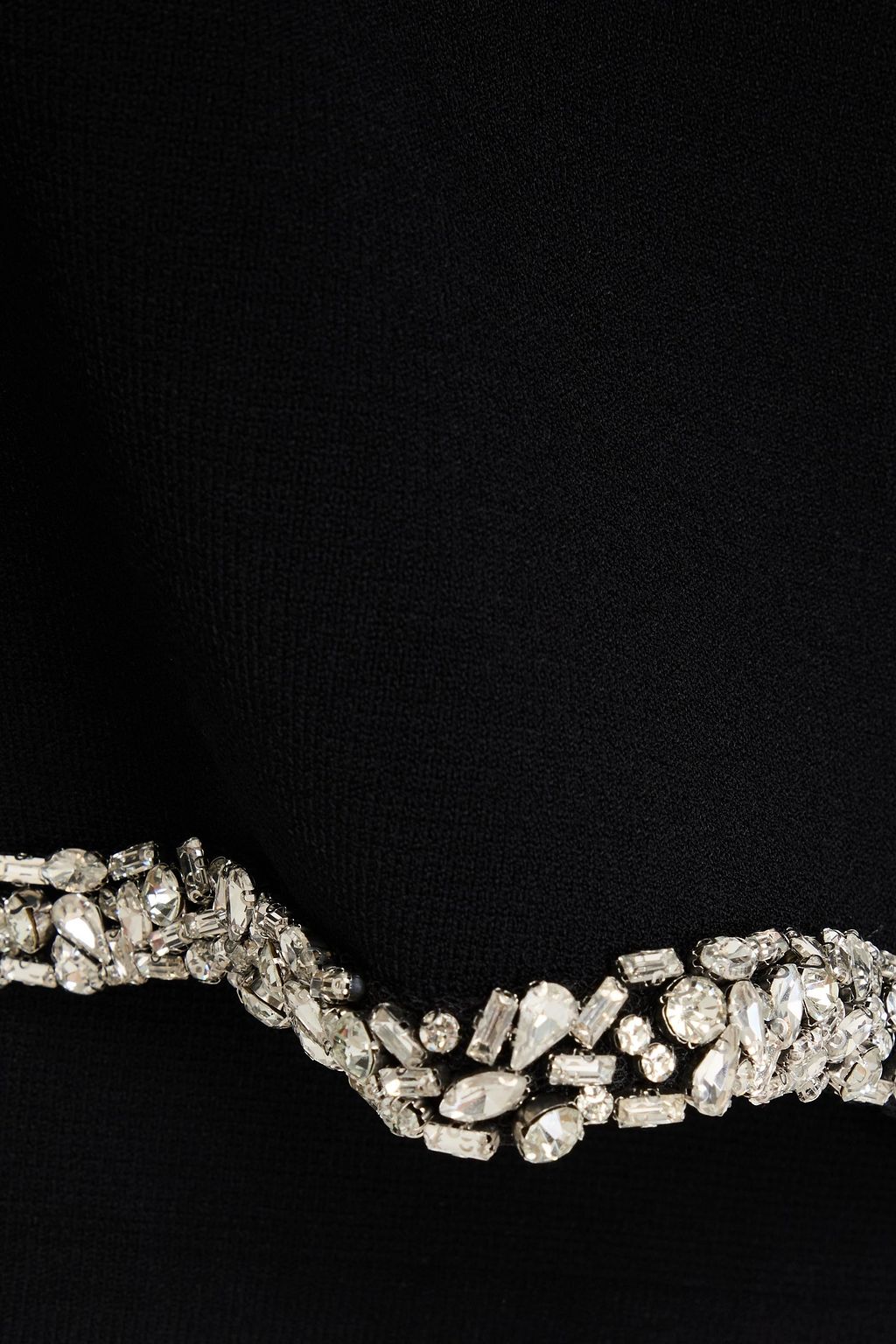 SIMKHAI Cary crystal-embellished knitted mini skirt
