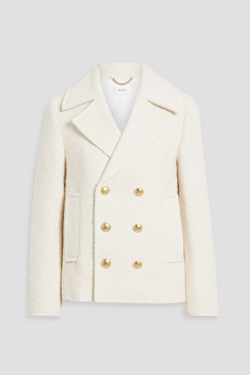 Kensington double-breasted cotton-blend tweed jacket